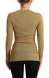 Dolce & Gabbana Gold Viscose Blend Buttons Cardigan Sweater